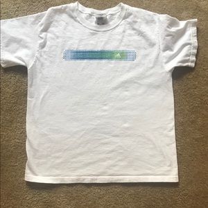 Adidas White Short Sleeved Tee Shirt